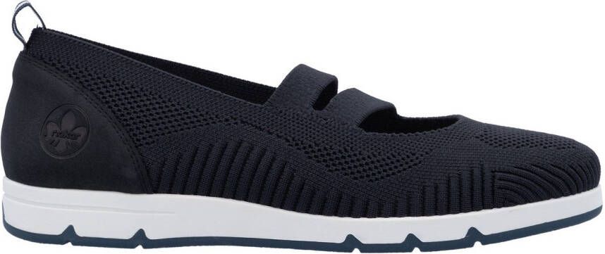 Rieker Ballerina's met riempje instapschoen lage schoen slip-on sneaker met elastiek