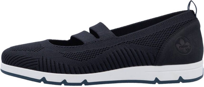 Rieker Ballerina's met riempje instapschoen lage schoen slip-on sneaker met elastiek