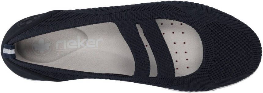 Rieker Ballerina's met riempje instapschoen lage schoen slip-on sneaker met elastiek