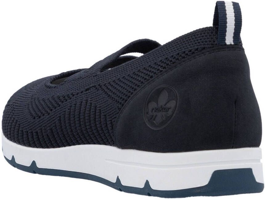 Rieker Ballerina's met riempje instapschoen lage schoen slip-on sneaker met elastiek