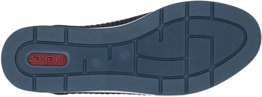 Rieker Ballerina's met riempje instapschoen lage schoen slip-on sneaker met elastiek