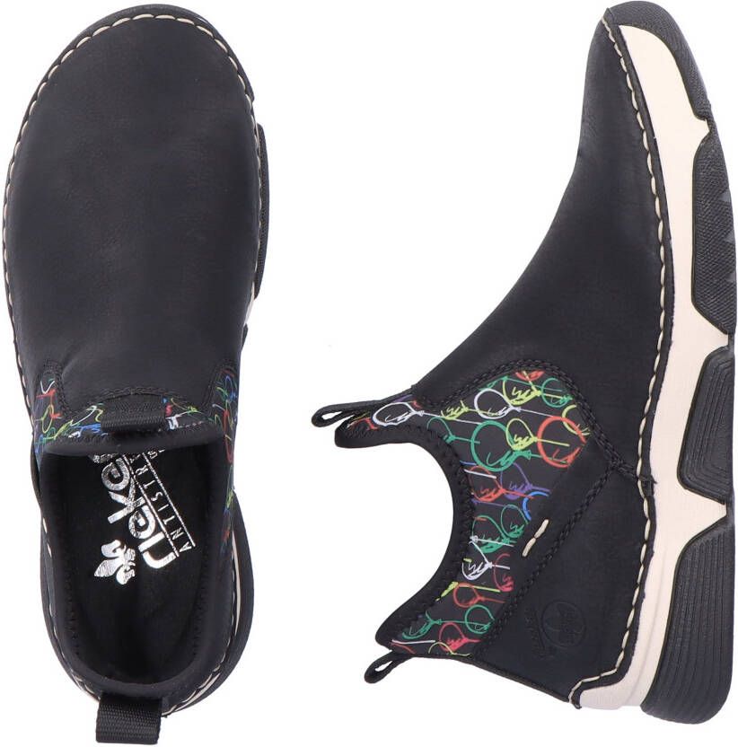 Rieker Boots zonder sluiting met kleurrijke print