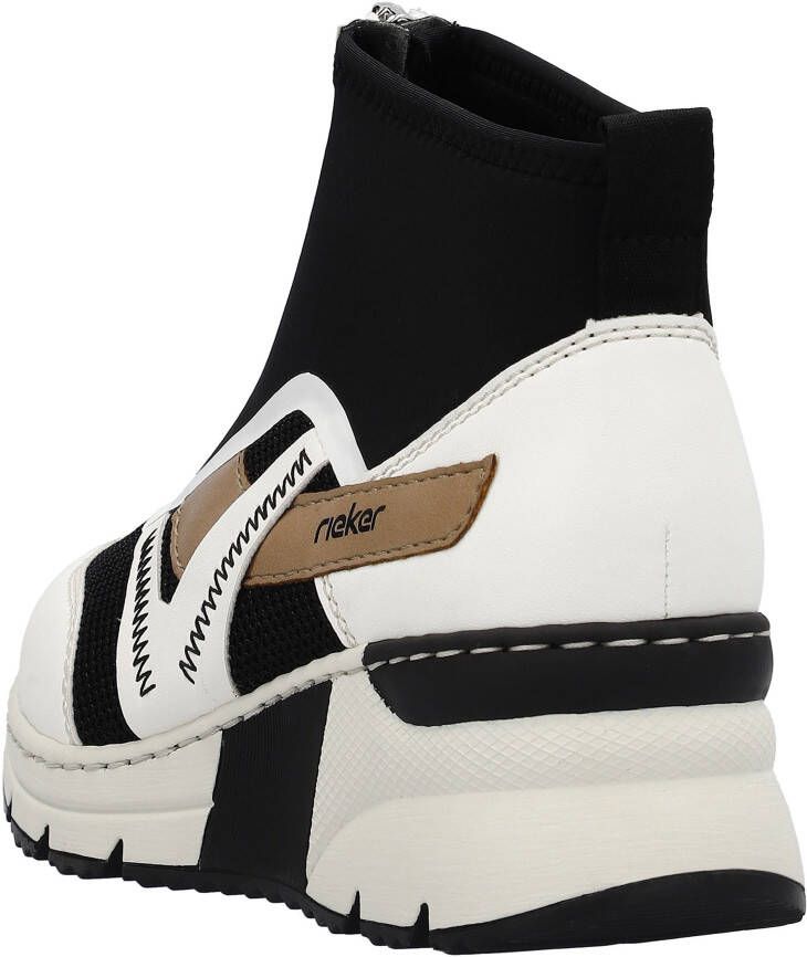 Rieker Boots zonder sluiting sleehak sneakers high top sneakers with fashionable decorative seams