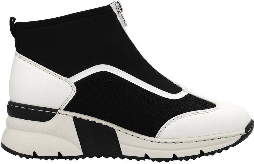 Rieker Boots zonder sluiting sleehak sneakers high top sneakers with fashionable decorative seams
