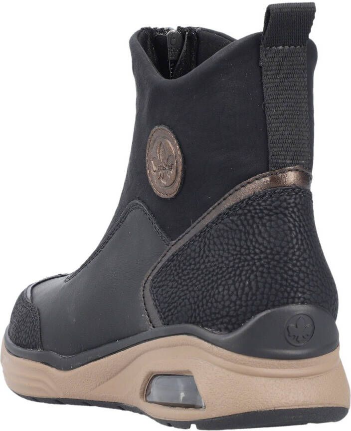 Rieker Boots zonder sluiting enkellaars high top sneaker sleehak met aantrek-lus