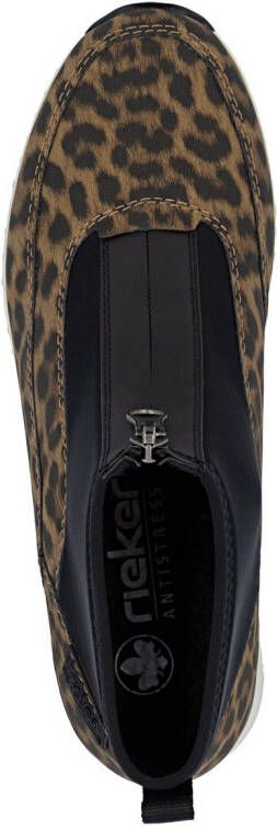 Rieker Boots zonder sluiting Enkellaarsjes high top sneakers met ritssluiting aan de voorkant