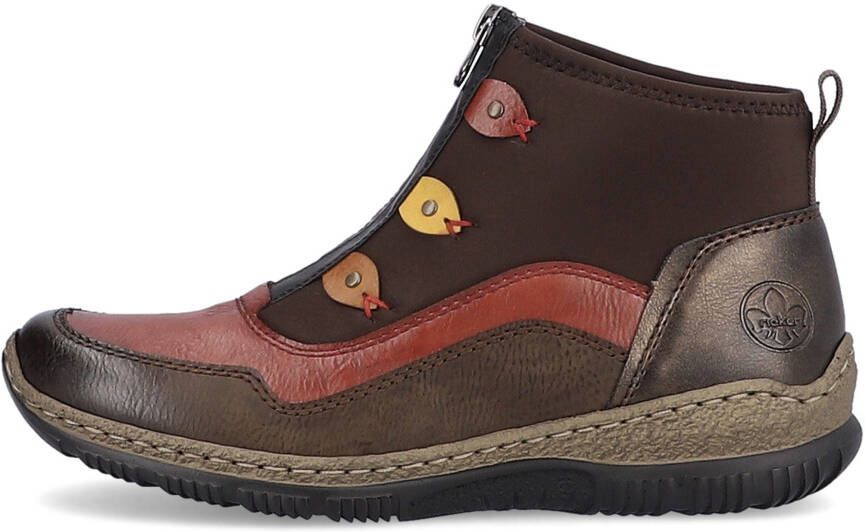Rieker Boots zonder sluiting met contrastkleurige details