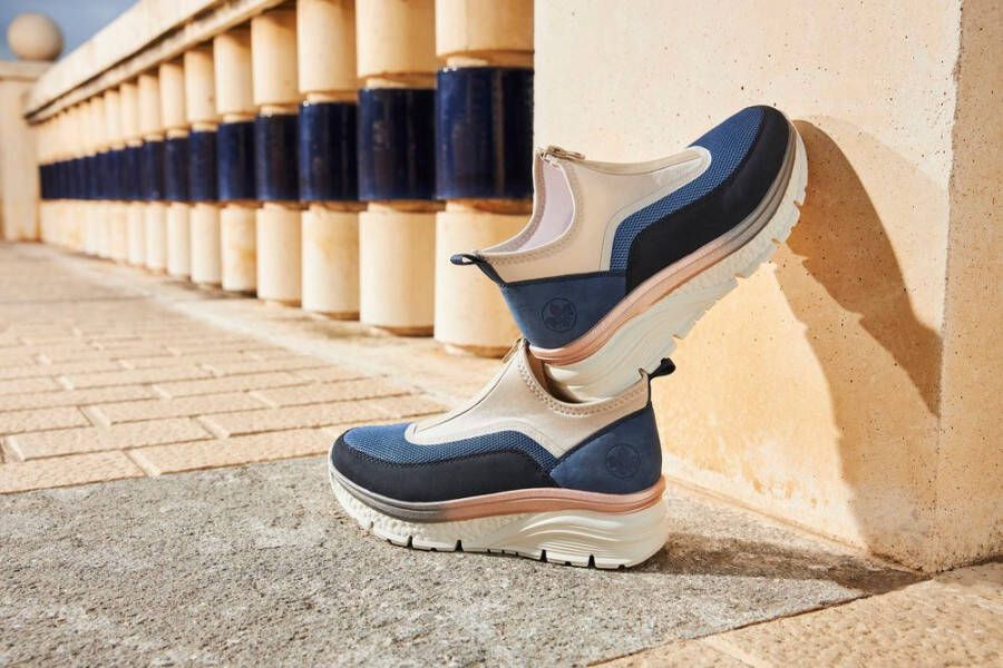 Rieker Boots zonder sluiting sleehak vrijetijdsschoen high top sneakers ritssluiting