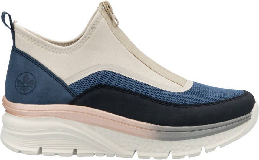 Rieker Boots zonder sluiting sleehak vrijetijdsschoen high top sneakers ritssluiting