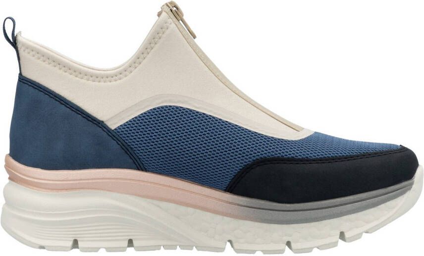 Rieker Boots zonder sluiting sleehak vrijetijdsschoen high top sneakers ritssluiting