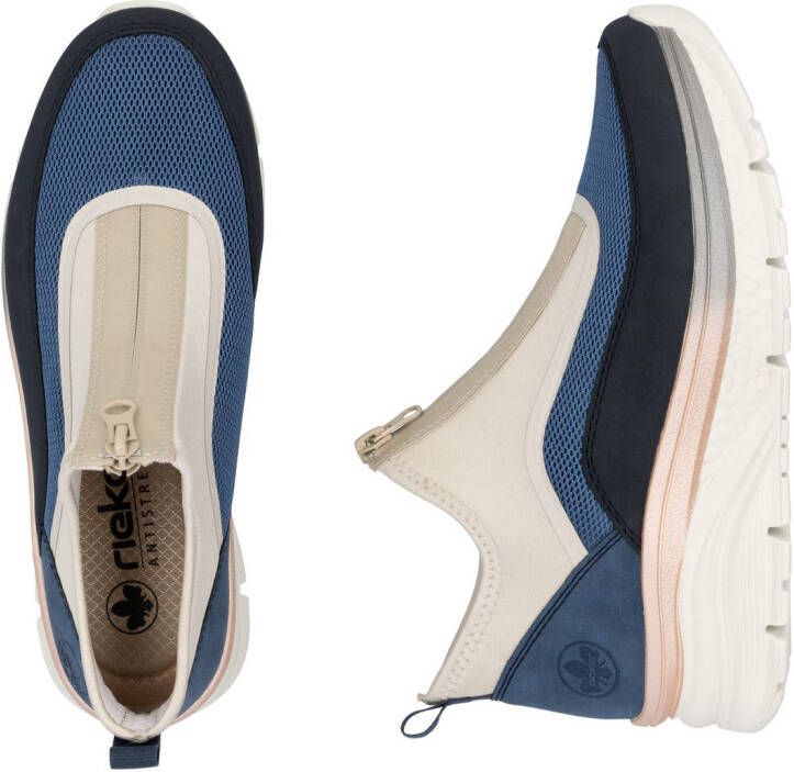 Rieker Boots zonder sluiting sleehak vrijetijdsschoen high top sneakers ritssluiting