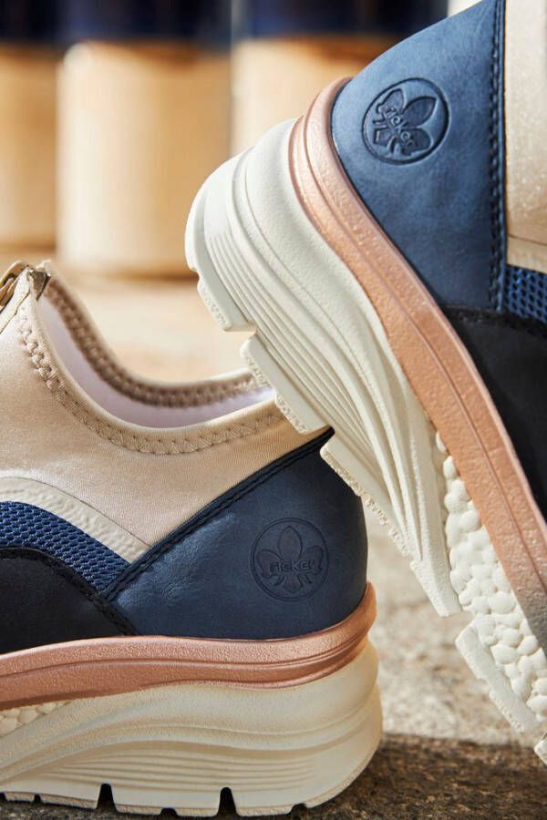 Rieker Boots zonder sluiting sleehak vrijetijdsschoen high top sneakers ritssluiting
