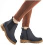 Rieker Chelsea-boots instappers enkellaars blokhak met knusse warme voering - Thumbnail 4