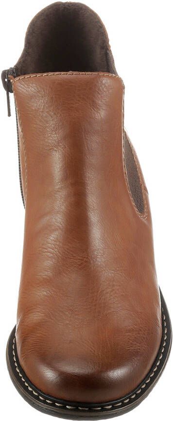 Rieker Chelsea-boots enkellaarsjes boots blokhak in klassieke uitstraling