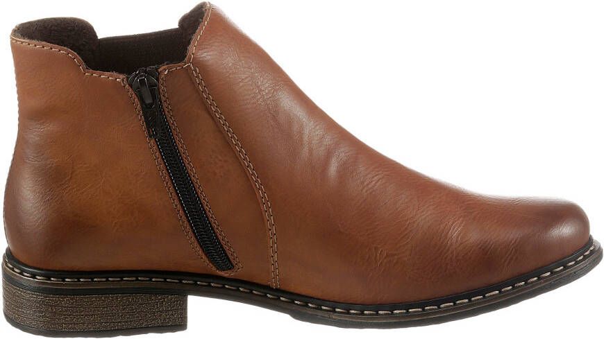 Rieker Chelsea-boots enkellaarsjes boots blokhak in klassieke uitstraling