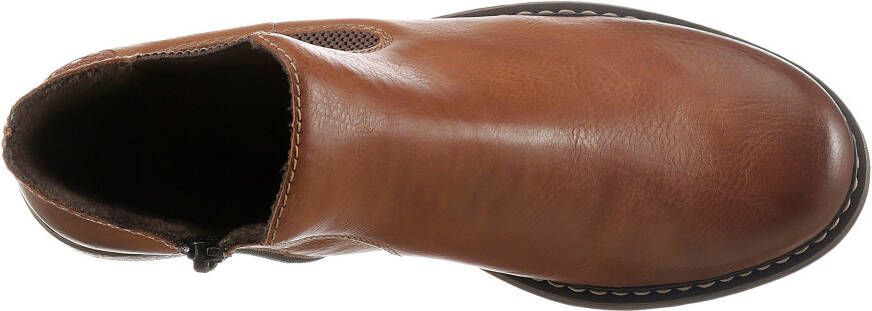 Rieker Chelsea-boots enkellaarsjes boots blokhak in klassieke uitstraling