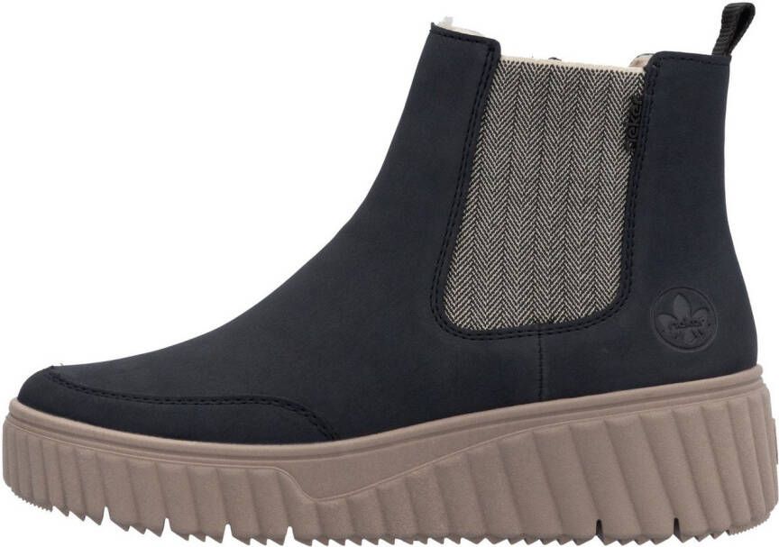 Rieker Chelsea-boots instaplaarzen wedge enkellaars met trekband