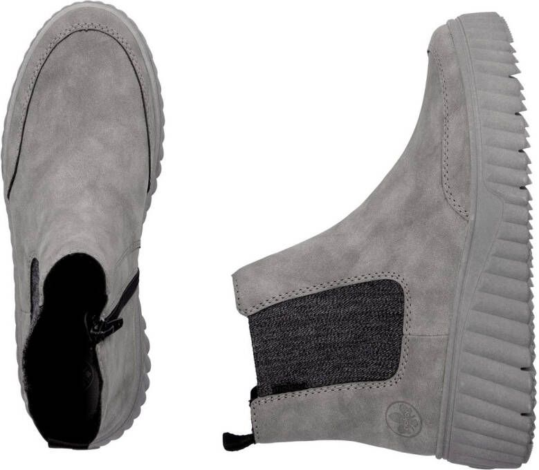 Rieker Chelsea-boots instaplaarzen wedge enkellaars met trekband