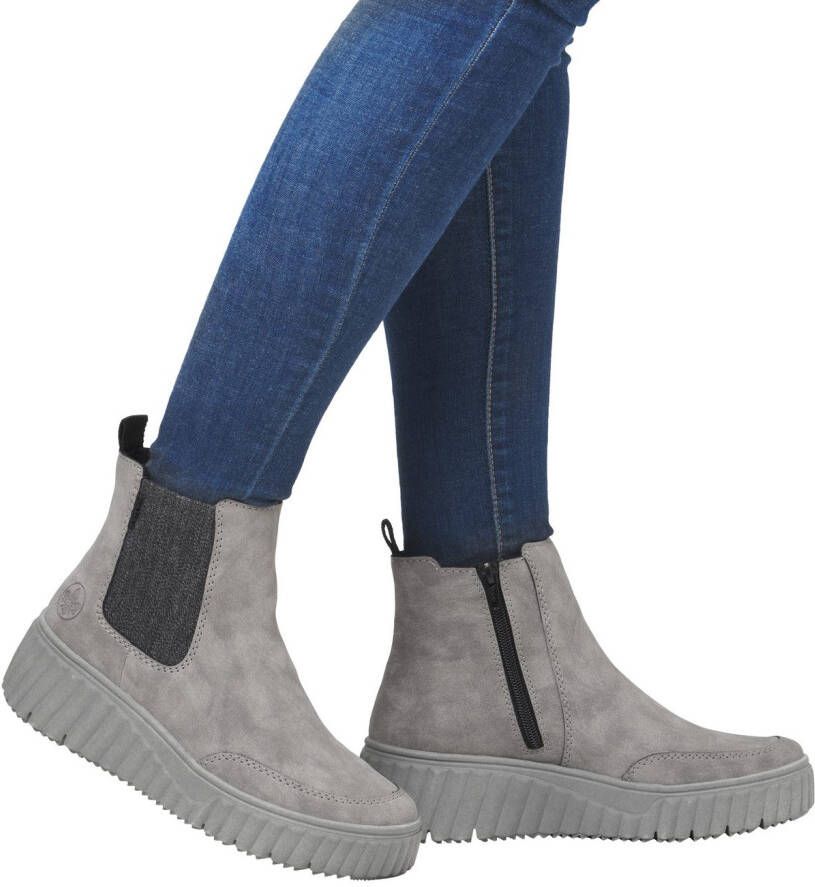 Rieker Chelsea-boots instaplaarzen wedge enkellaars met trekband