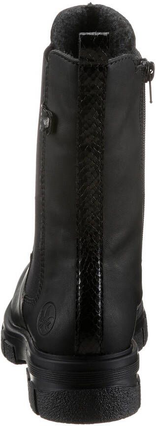 Rieker Chelsea-boots enkellaarsjes blokhak laarzen met brede stretch inzet