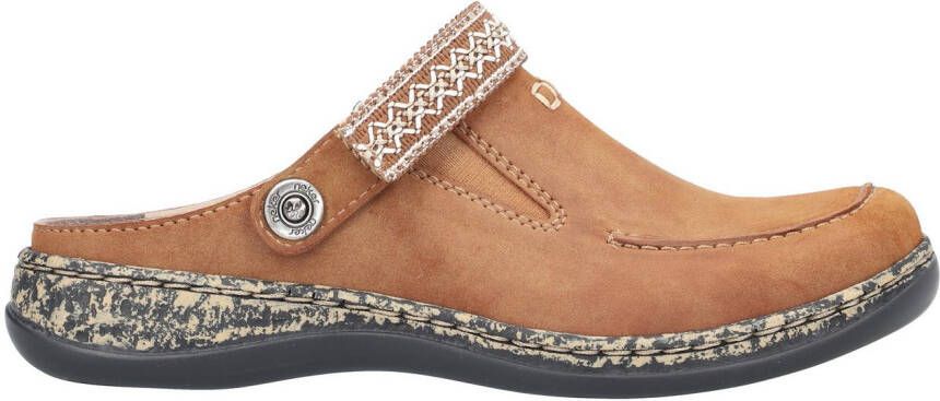 Rieker Clogs sabot instapschoen slippers met klein stretch-inzet