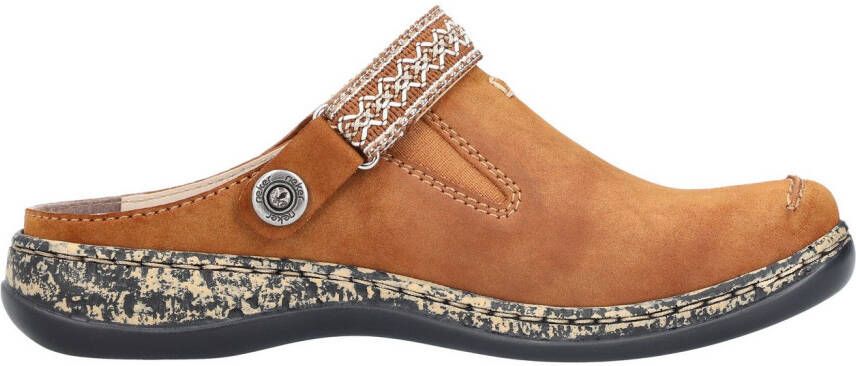 Rieker Clogs sabot instapschoen slippers met klein stretch-inzet