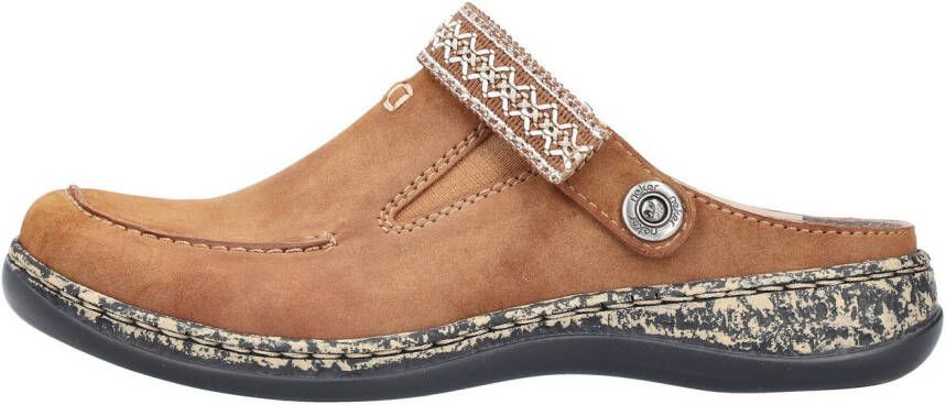 Rieker Clogs sabot instapschoen slippers met klein stretch-inzet