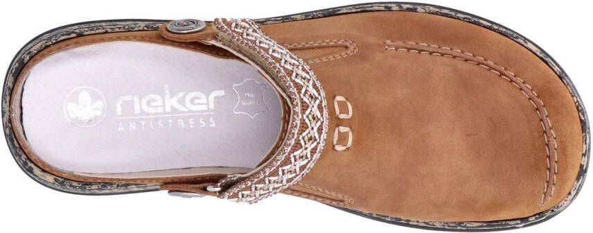Rieker Clogs sabot instapschoen slippers met klein stretch-inzet