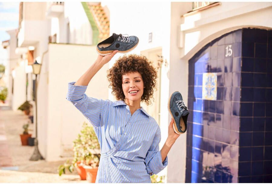 Rieker Clogs sabot instapschoen sneaker met memosoft-inrichting