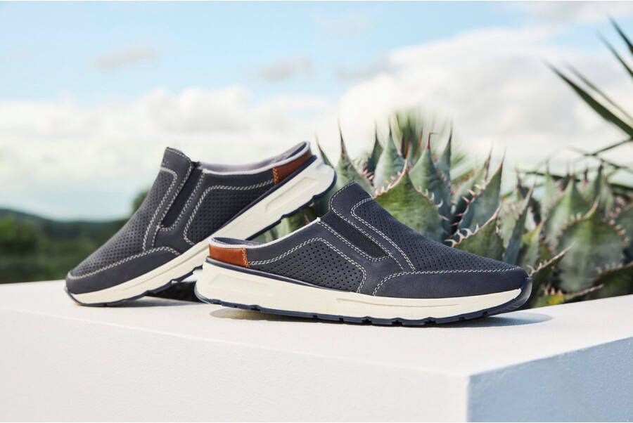 Rieker Clogs zomerschoen pantoffel met zijdelingse stretch-inzetstukken
