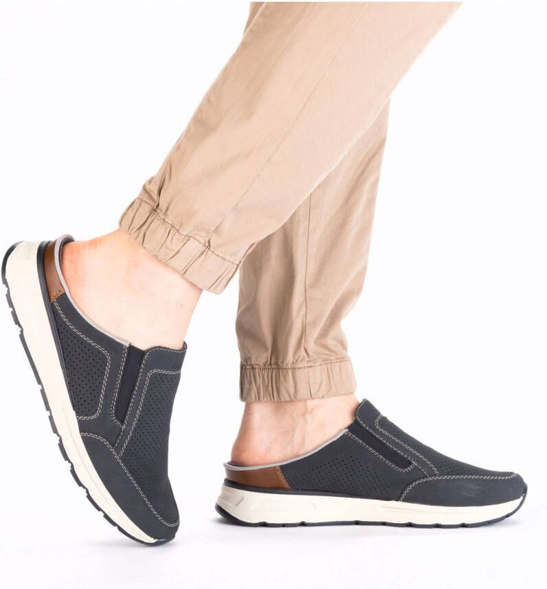 Rieker Clogs zomerschoen pantoffel met zijdelingse stretch-inzetstukken