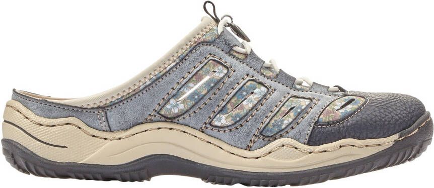 Rieker Clogs sleehak zomerschoen pantoffels met slip-on