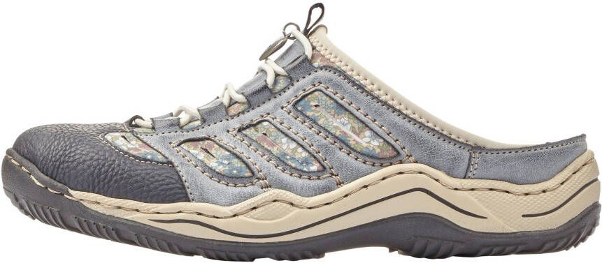 Rieker Clogs sleehak zomerschoen pantoffels met slip-on