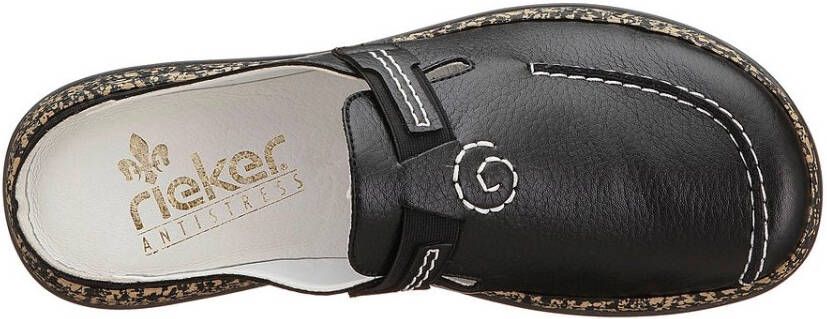 Rieker Clogs zomerschoen slippers met stretchinzet
