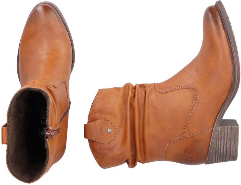 Rieker Cowboylaarsjes cowboylaarzen slouchy schacht blokhak met binnenrits
