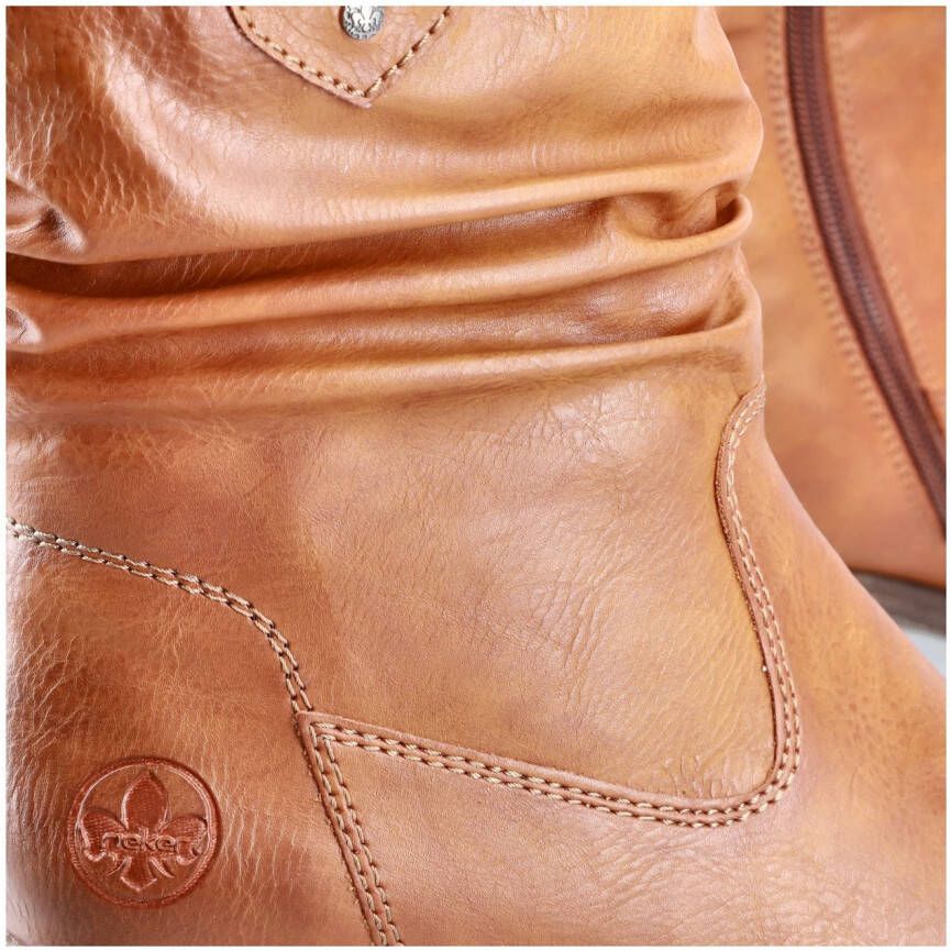 Rieker Cowboylaarsjes cowboylaarzen slouchy schacht blokhak met binnenrits