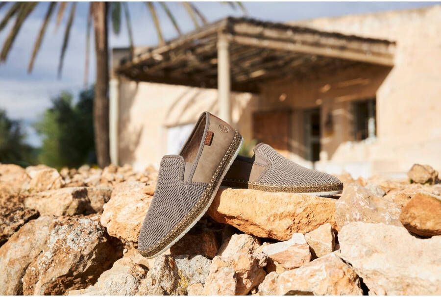Rieker Espadrilles Slipper strand schoen zomerschoen met stretchinzetten