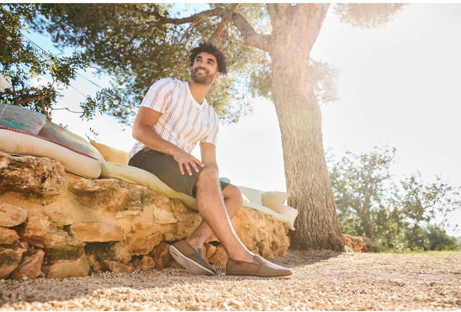 Rieker Espadrilles Slipper strand schoen zomerschoen met stretchinzetten