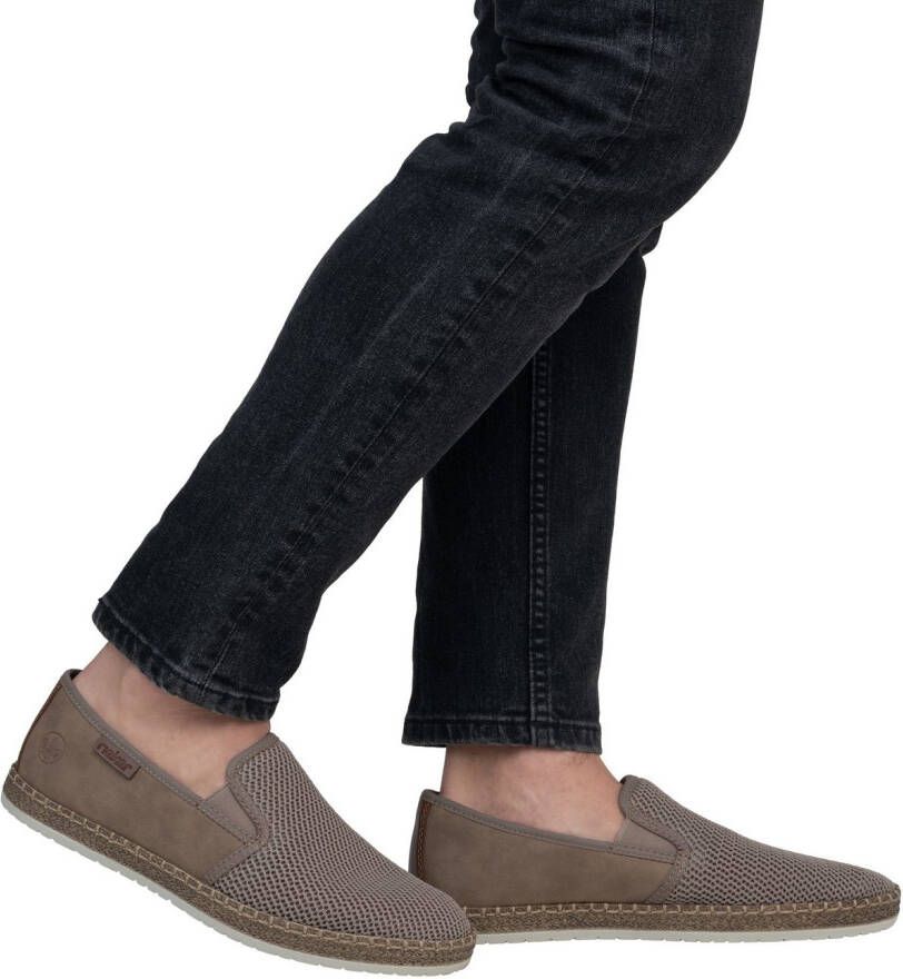 Rieker Espadrilles Slipper strand schoen zomerschoen met stretchinzetten