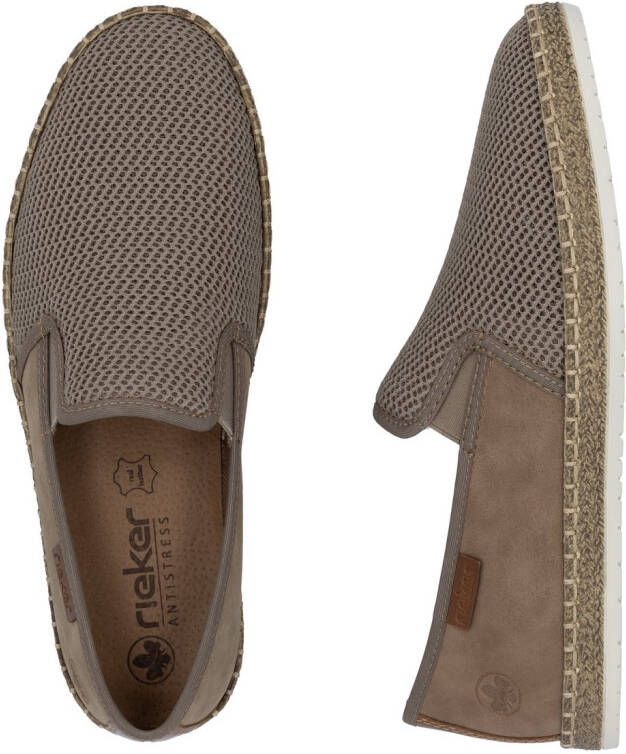 Rieker Espadrilles Slipper strand schoen zomerschoen met stretchinzetten