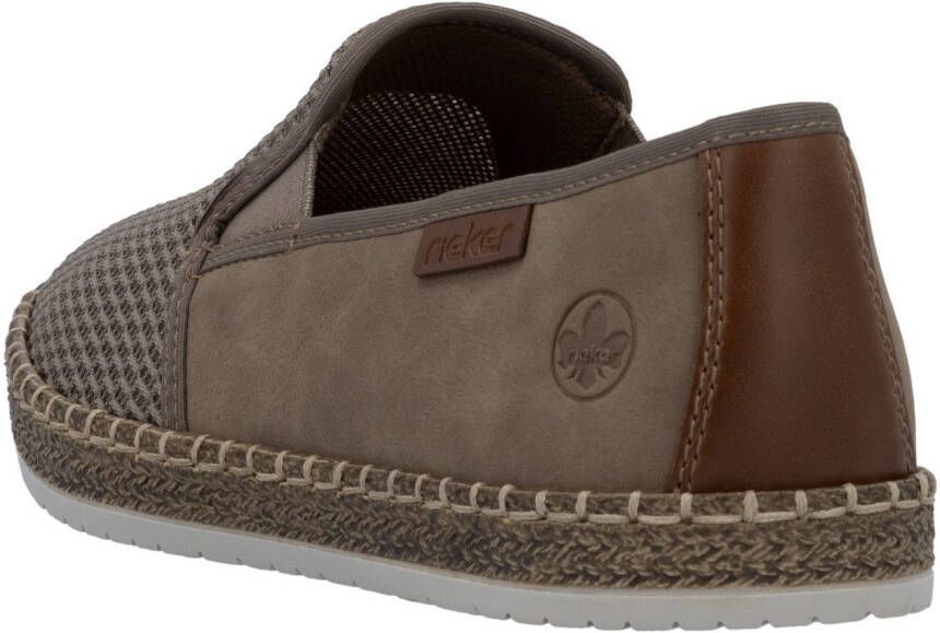Rieker Espadrilles Slipper strand schoen zomerschoen met stretchinzetten