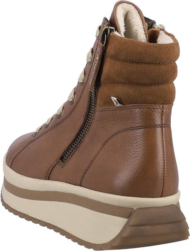 Rieker EVOLUTION Hoge veterschoenen plateaulaarsjes high top sneakers with two zippers