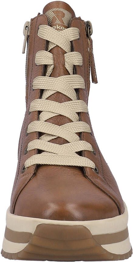 Rieker EVOLUTION Hoge veterschoenen plateaulaarsjes high top sneakers with two zippers