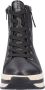 Rieker EVOLUTION Hoge veterschoenen plateaulaarsjes high top sneakers with two zippers - Thumbnail 8