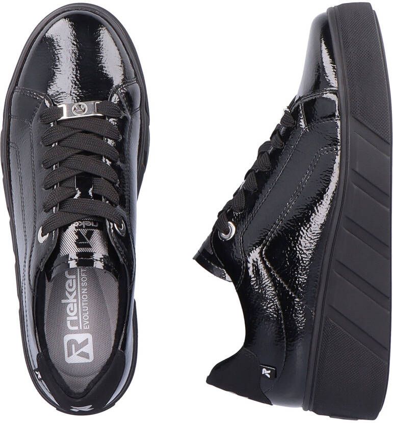 Rieker EVOLUTION Plateausneakers vrijetijdsschoen lage schoen veterschoen met modieuze plateauzool