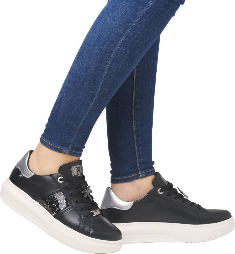 Rieker EVOLUTION Plateausneakers vrijetijdsschoen lage schoen veterschoen met contrast bies