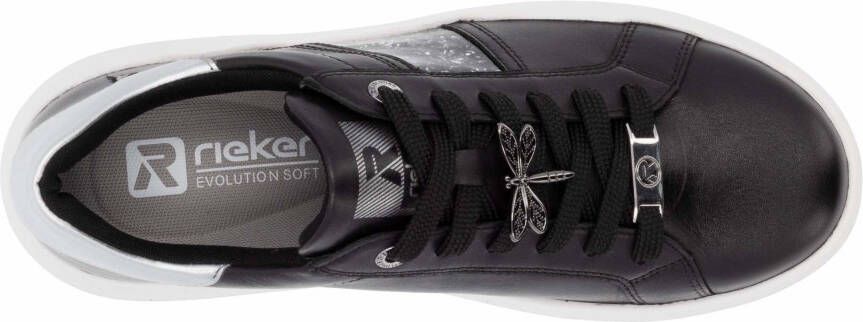 Rieker EVOLUTION Plateausneakers vrijetijdsschoen lage schoen veterschoen met contrast bies