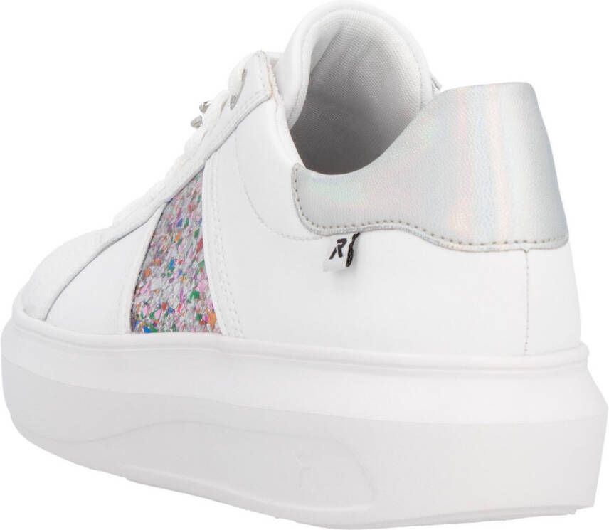 OTTO RIEKER Sport Plateausneakers met stijlvolle metallic-details vrijetijdsschoen lage schoen veterschoen