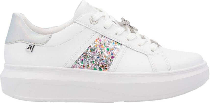 OTTO RIEKER Sport Plateausneakers met stijlvolle metallic-details vrijetijdsschoen lage schoen veterschoen