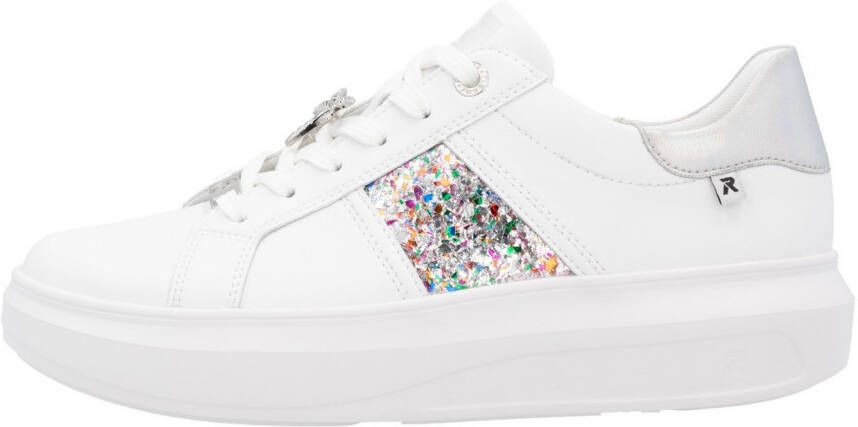 OTTO RIEKER Sport Plateausneakers met stijlvolle metallic-details vrijetijdsschoen lage schoen veterschoen